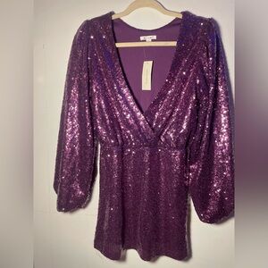 Purple Sequin Dress